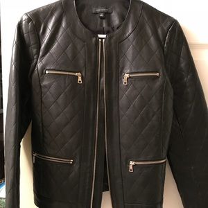 Ann Taylor quilted leather jacket